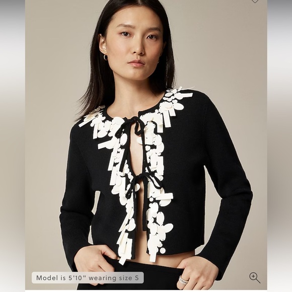 J.Crew NWT sequin tie-front cardigan in Merino wool - Picture 12 of 12